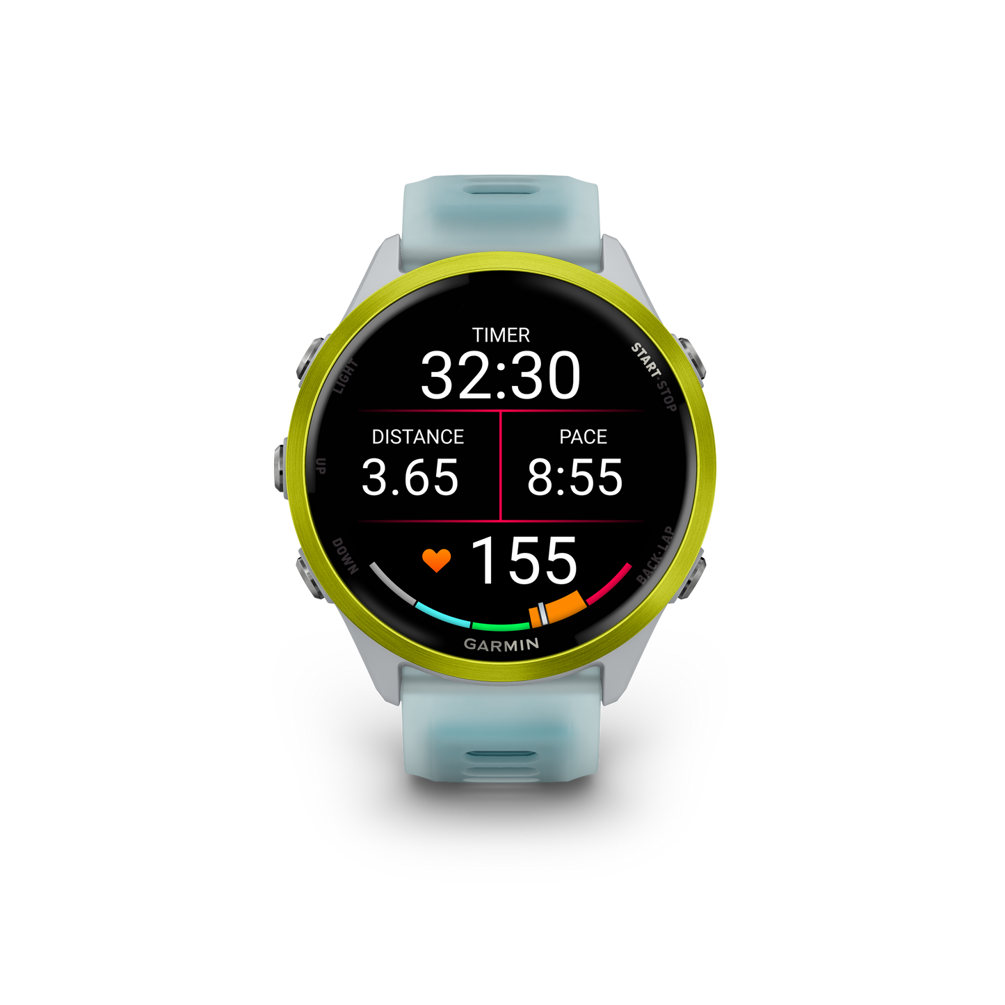 Garmin Forerunner 570, 47mm, Amp Yellow with Whitestone/Turquoise Band (010-02971-01) by Garmin