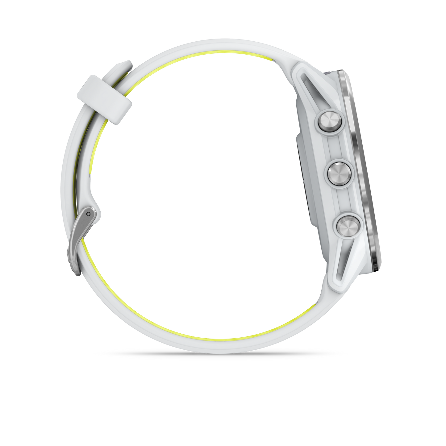 Garmin Forerunner 970 titanium smartwatch with Whitestone and Amp Yellow band
