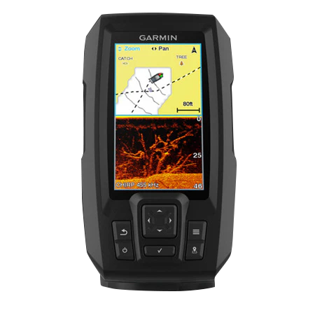 Garmin STRIKER Plus 4cv with GT20-TM Transducer 4" GPS Fishfinder with Quickdraw Contours Mapping Software (010-01871-00)