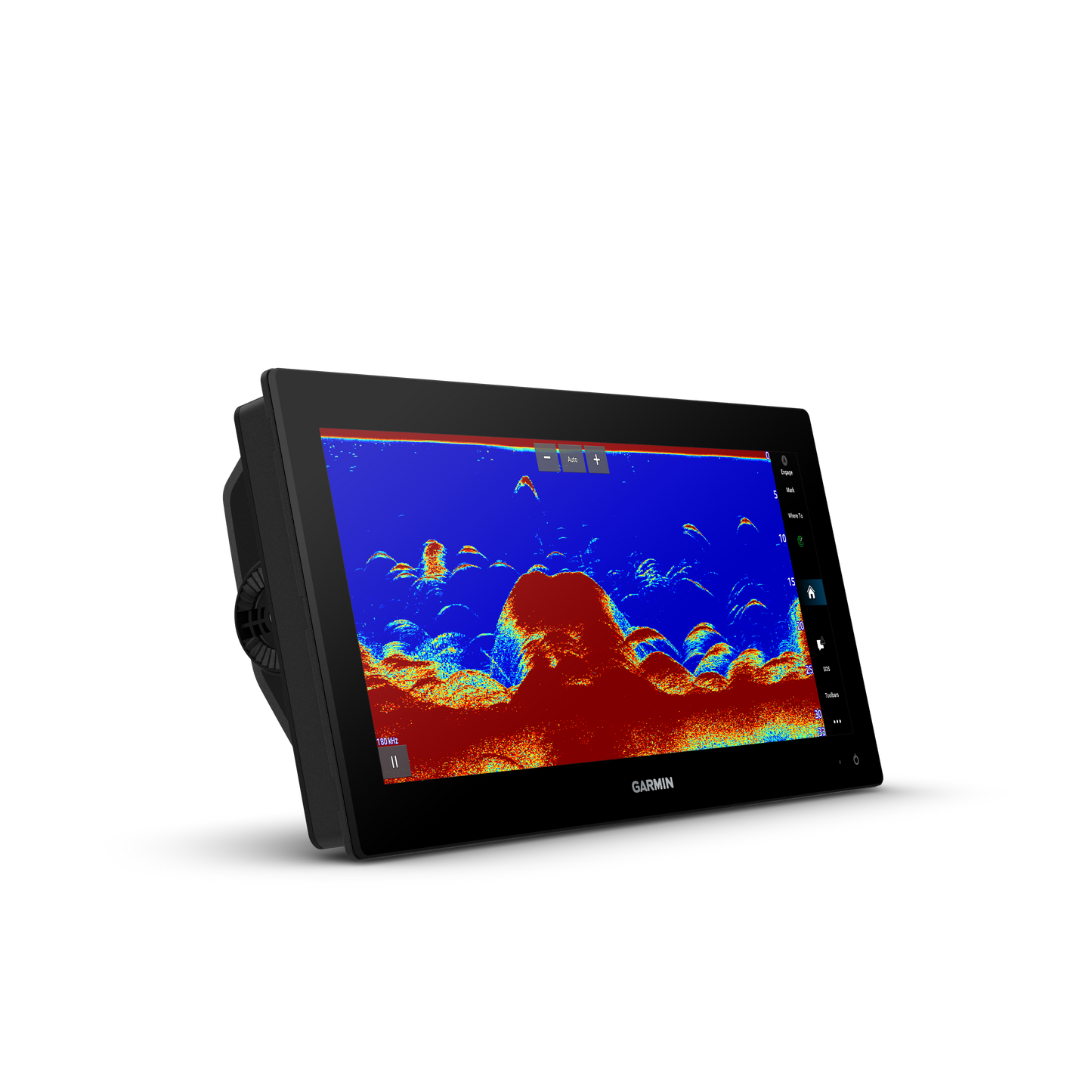Garmin GPSMAP 1543xsv marine chartplotter with SideVü, ClearVü, CHIRP sonar and mapping, black unit