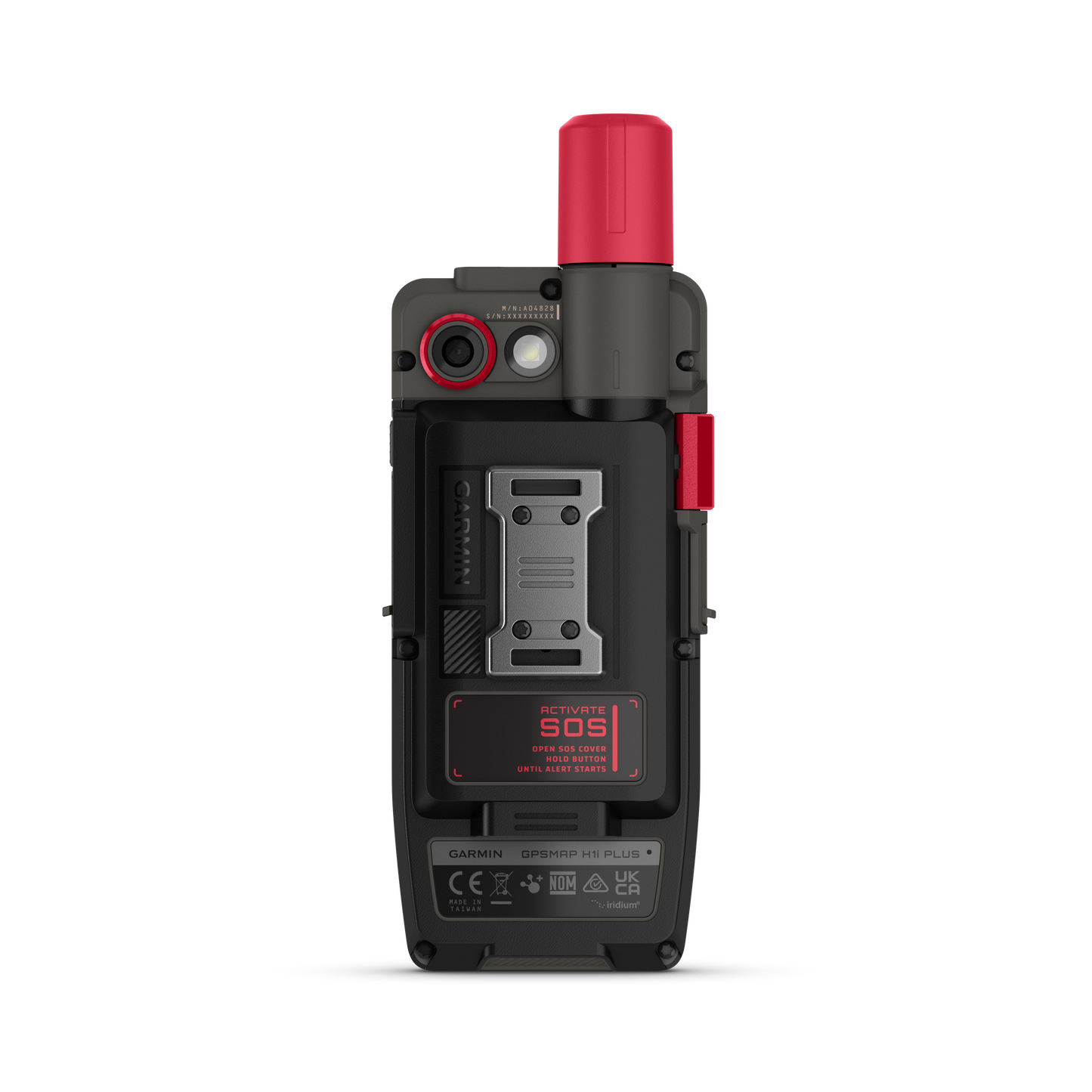 Garmin GPSMAP H1i Plus handheld GPS with red protective cap