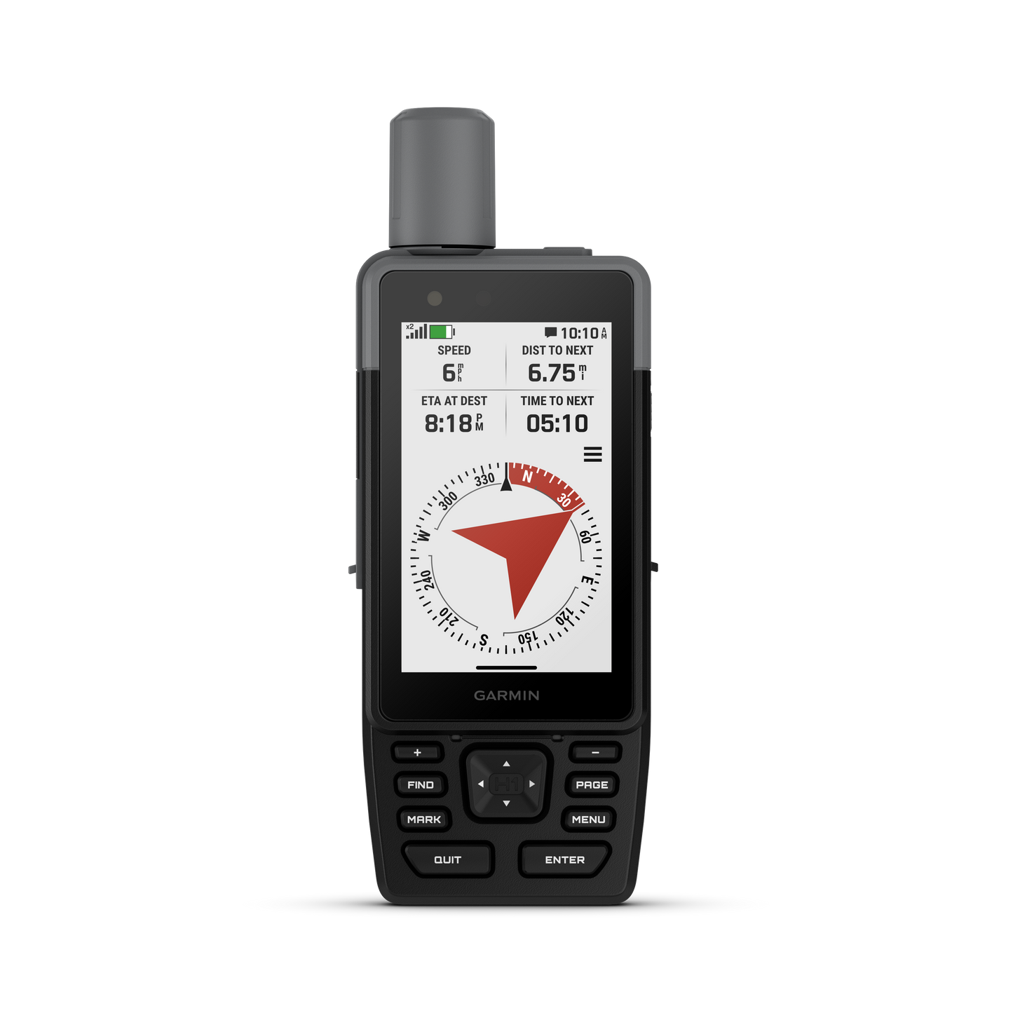 Garmin GPSMAP H1 premium handheld GPS navigation device, black body