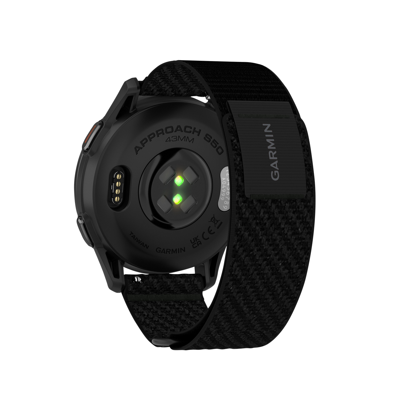 Garmin Approach S50, Slate Bezel/Black ComfortFit Nylon Band, Golf GPS Smartwatch & Rangefinder (010-03010-00) by Garmin