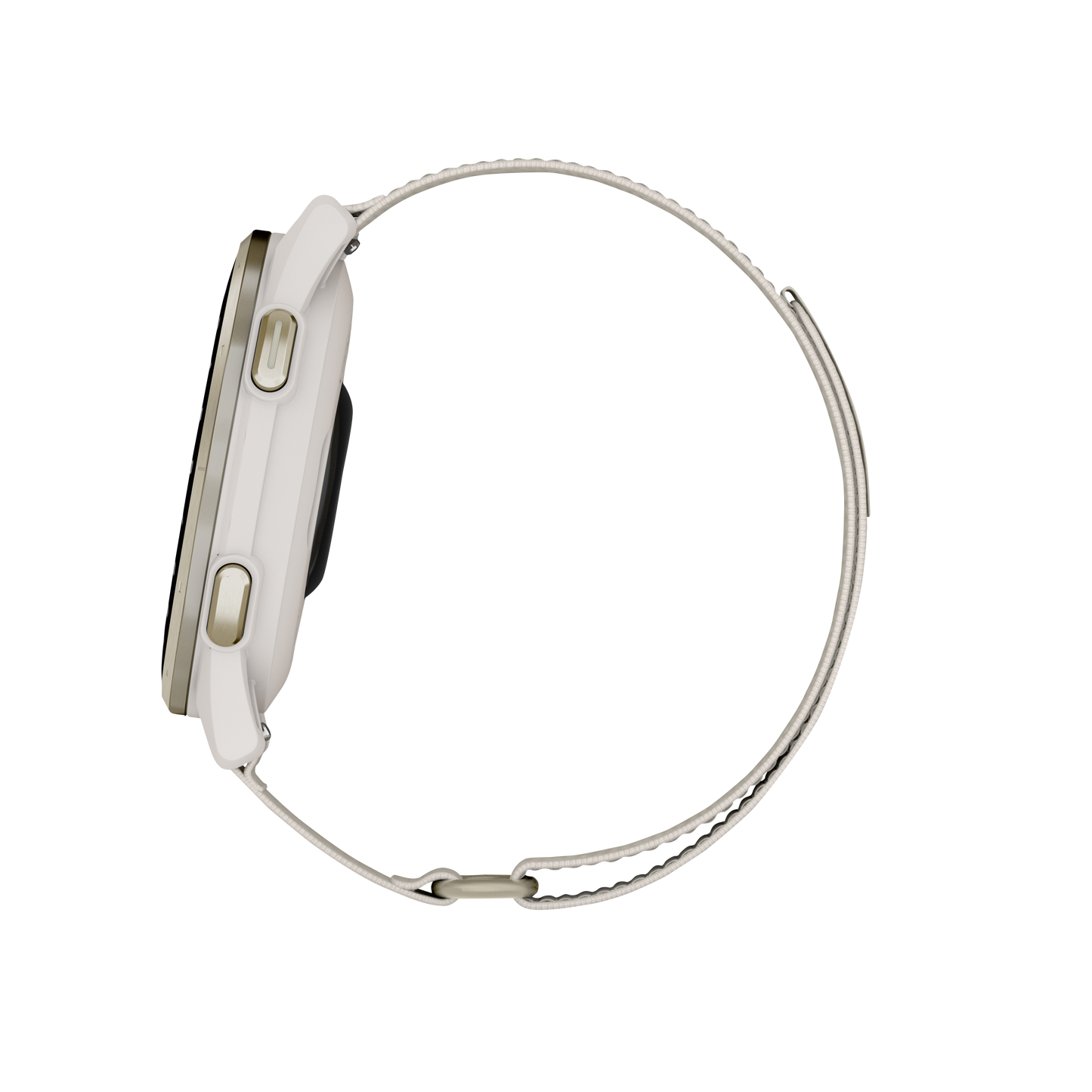 Garmin Approach S50, Gold Bezel/Ivory ComfortFit Nylon Band, Golf GPS Smartwatch & Rangefinder (010-03010-01) by Garmin