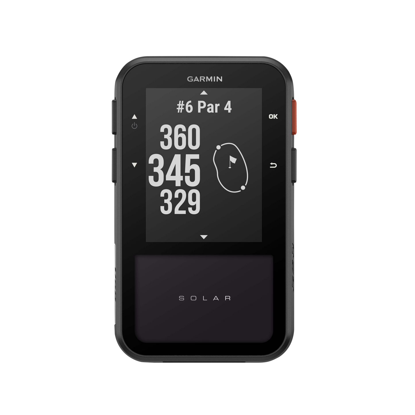 Garmin Approach G20 Solar GPS Golf Handheld & Rangefinder, black