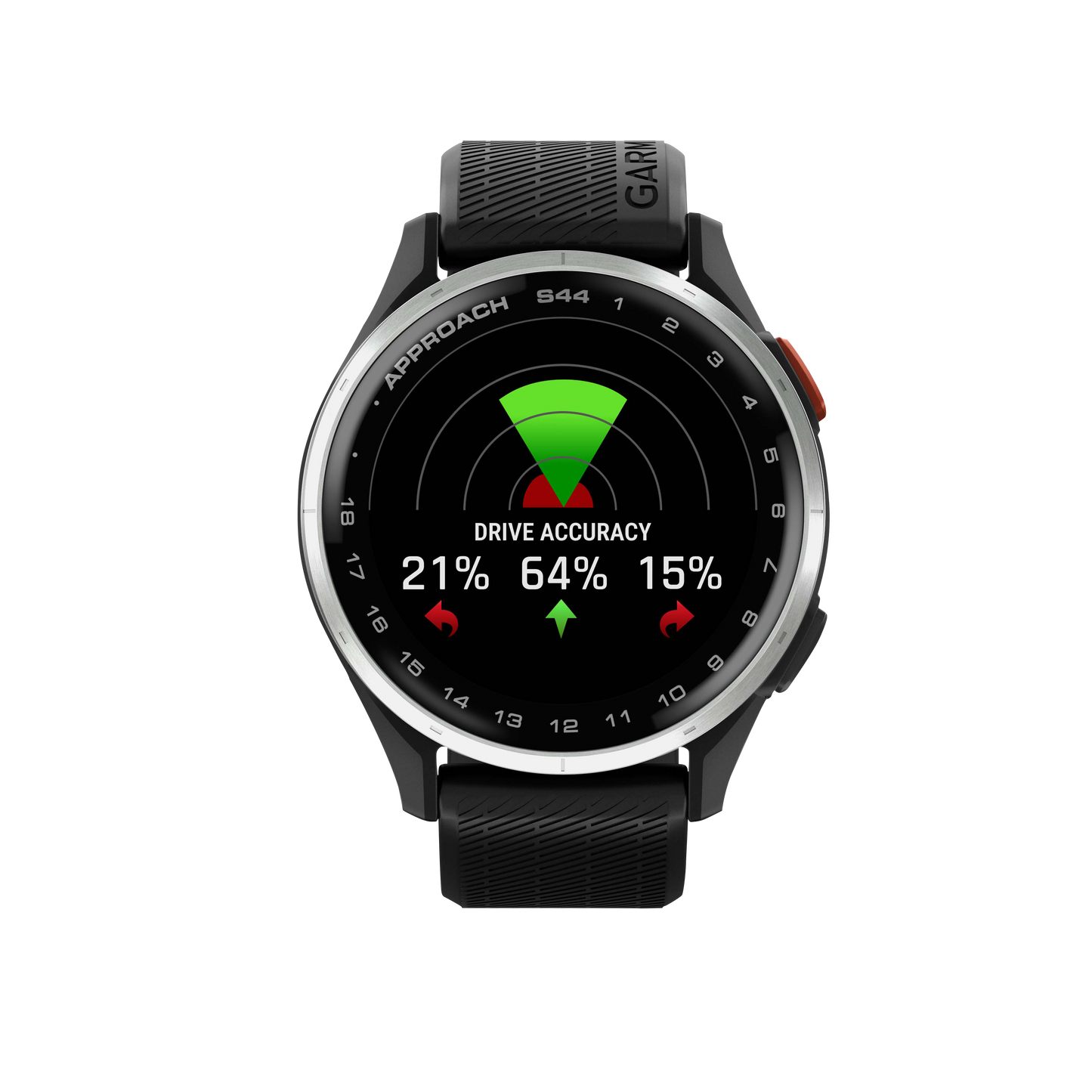 Garmin Approach S44, Silver Bezel/Black Band, Golf GPS Smartwatch & Rangefinder (010-03009-00) by Garmin