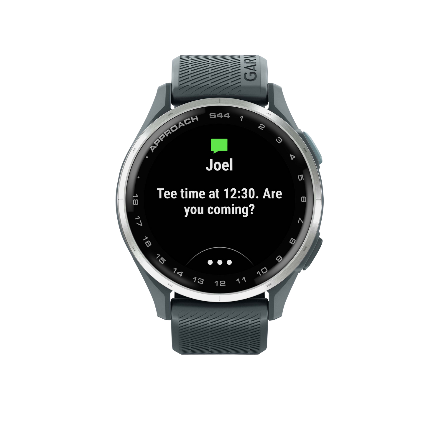 Garmin Approach S44, Silver Bezel/Twilight Band, Golf GPS Smartwatch & Rangefinder (010-03009-01) by Garmin