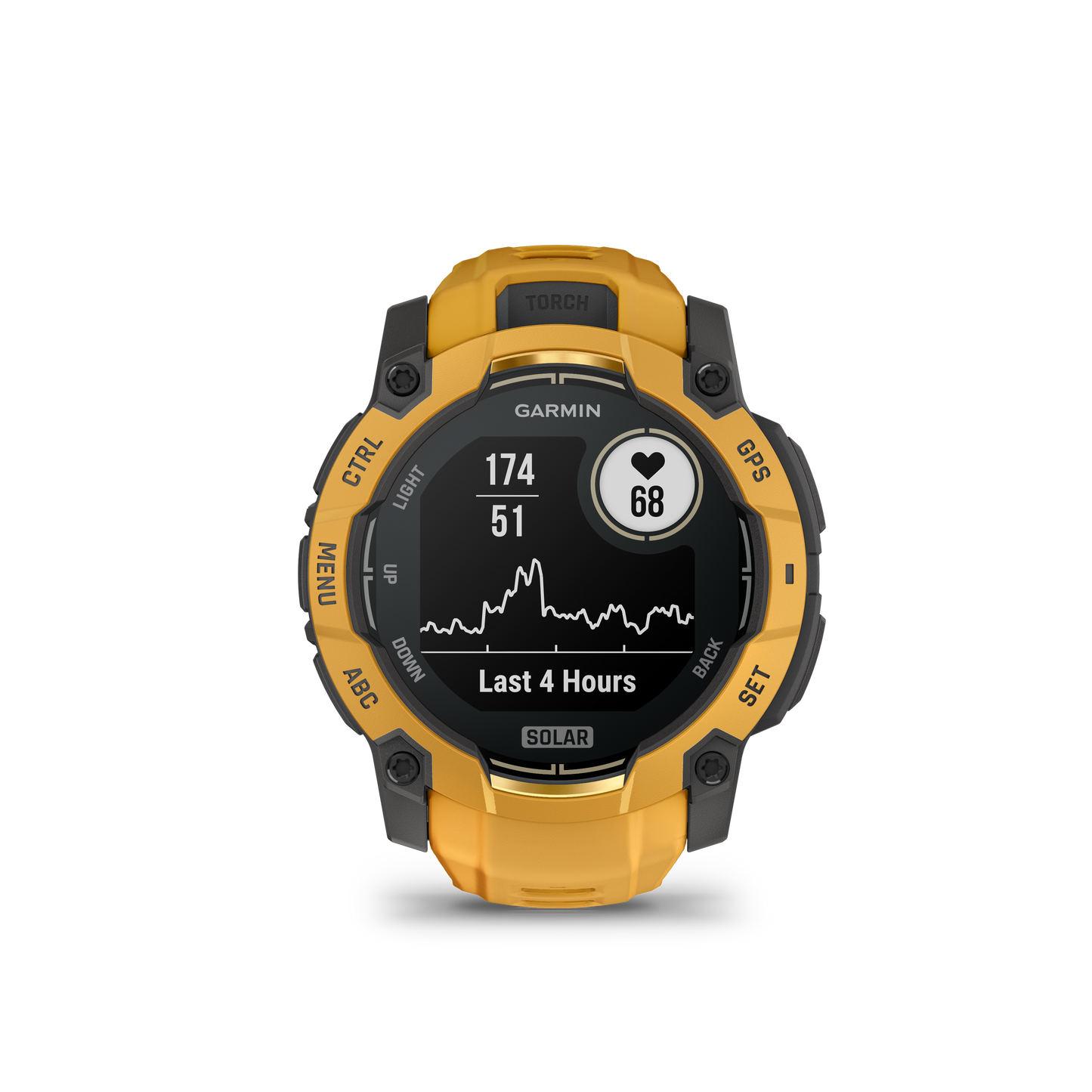 Garmin Instinct 3 Solar, (50mm), Sunburst with Sunburst/Gray Band (010-02935-02)