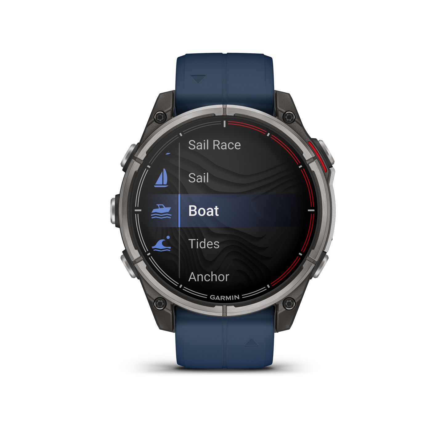 Garmin Quatix 8 marine GPS smartwatch, 51mm AMOLED, blue strap