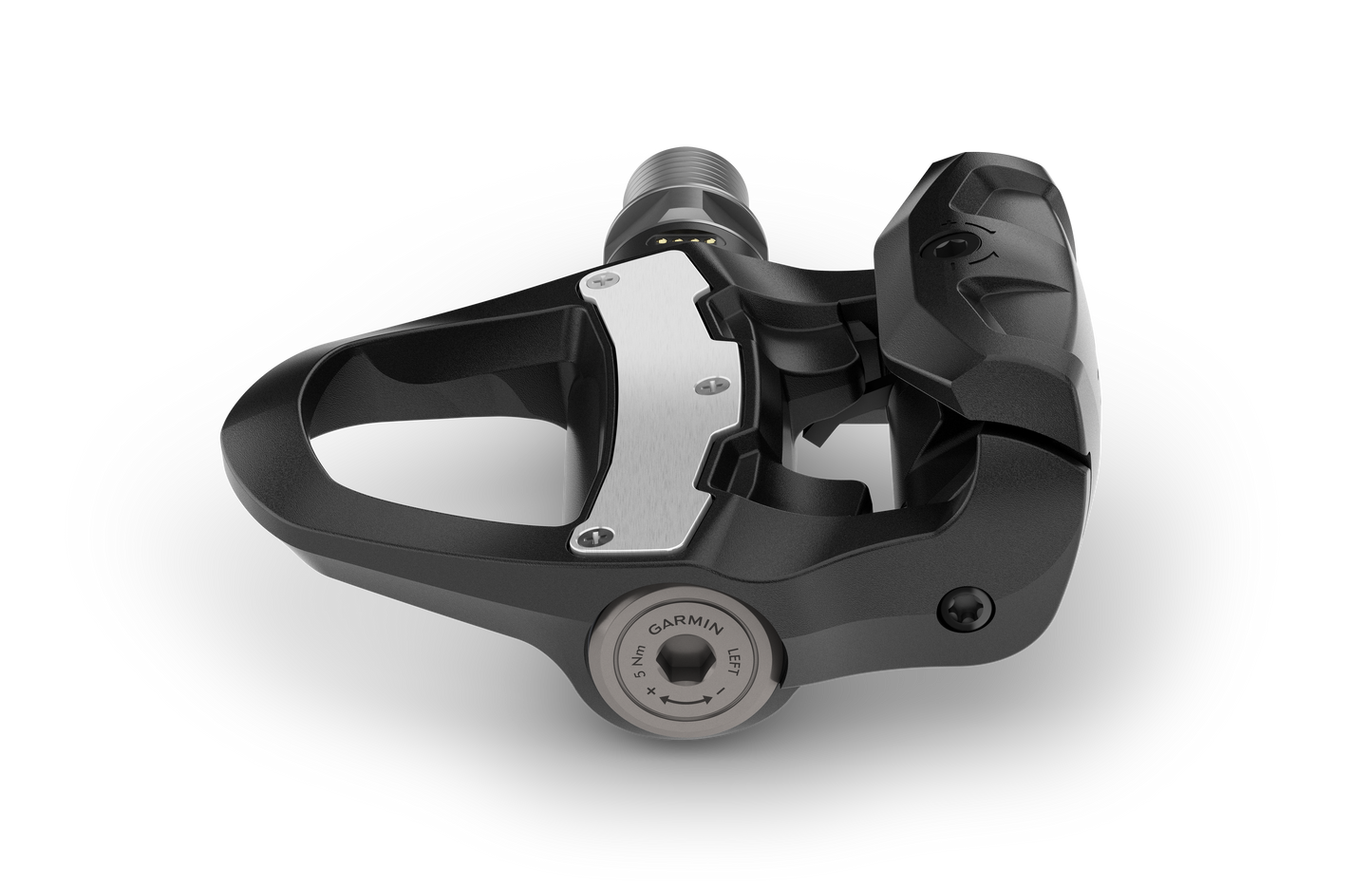 Garmin Rally RK210 dual-sensing power meter pedal, black with silver mounting plate