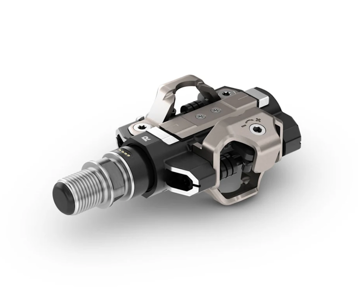 Garmin Rally RS/XC210 dual-sensing power meter component in silver and black