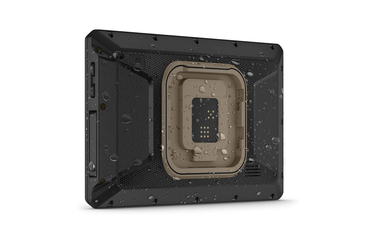 Garmin Tread 2 Overland Edition 8-inch all-terrain GPS navigator with black body and tan bezel.