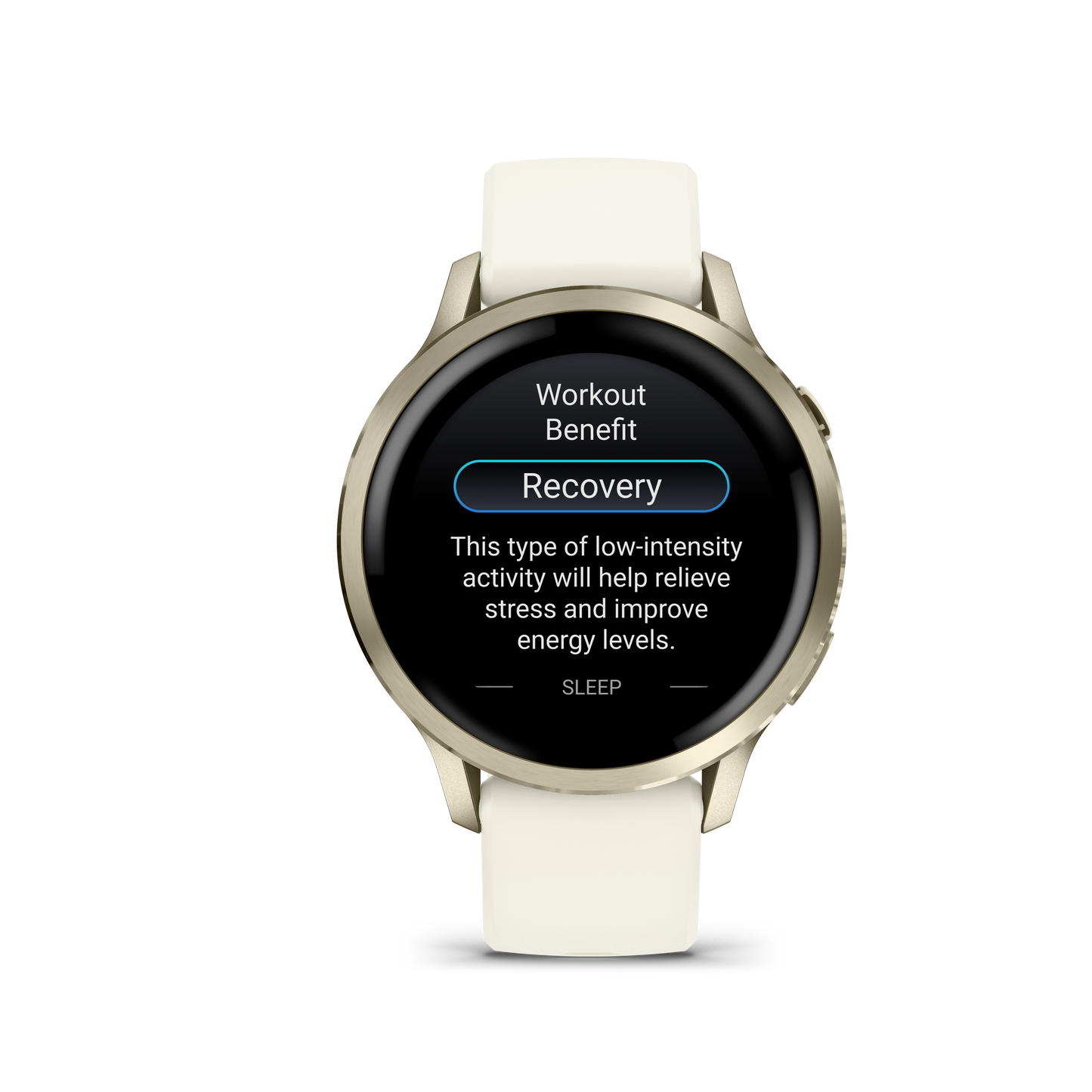 Garmin Venu 4, 41mm, Lunar Gold with Bone Silicone Band (010-03013-00) by Garmin