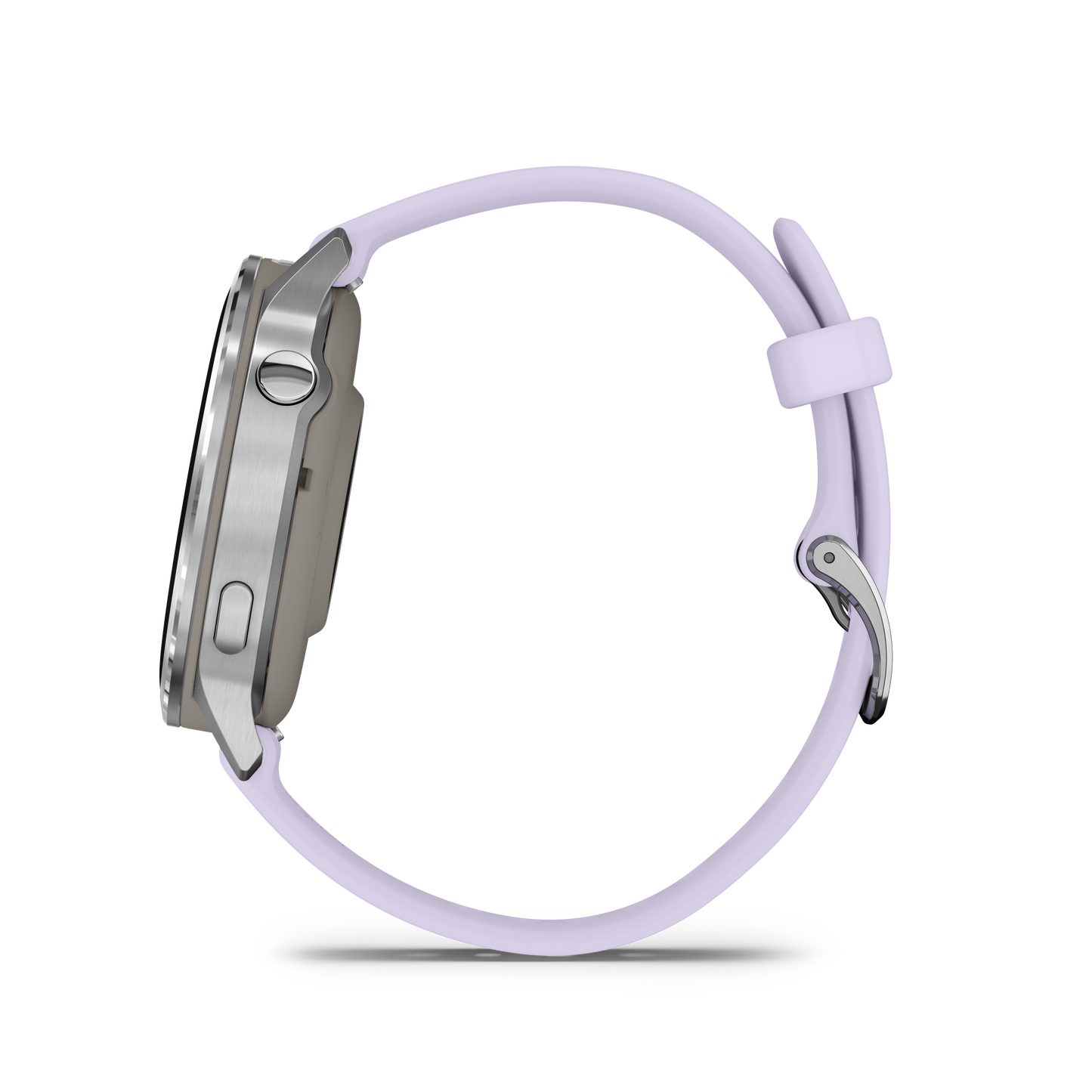 Garmin Venu 4 smartwatch, 41mm, silver case with periwinkle silicone band