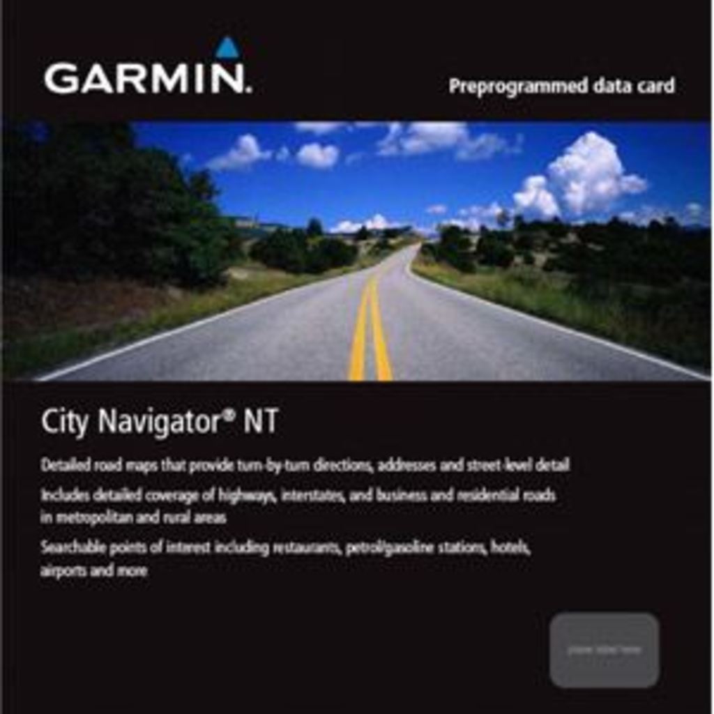 Garmin City Navigator NT microSD card for Middle East & Africa with preprogrammed map data
