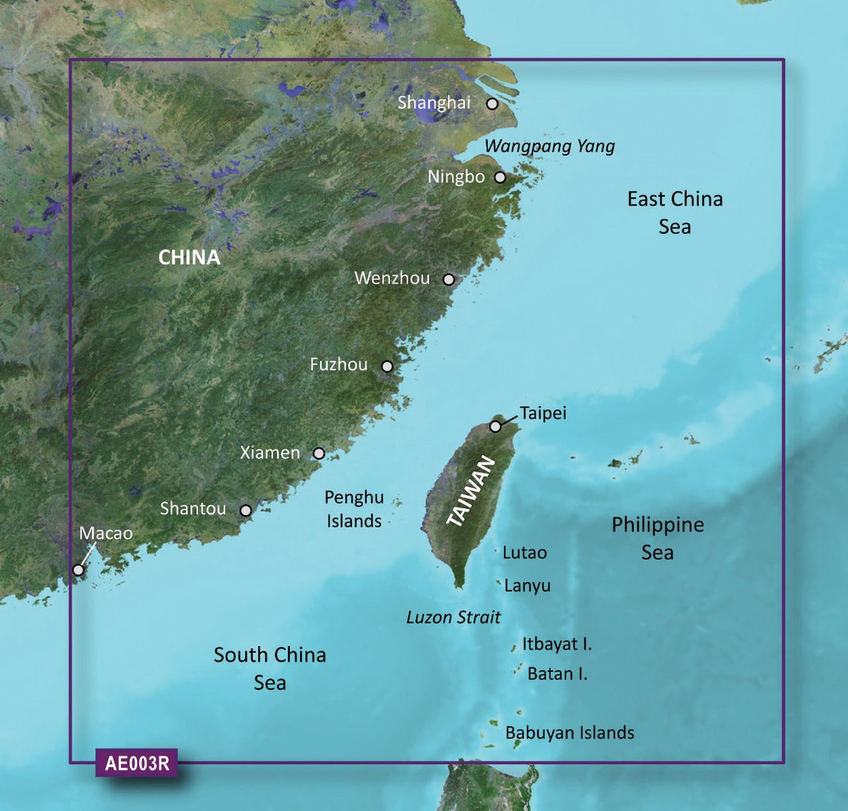 Garmin BlueChart g3 Taiwan Coastal Charts map card with AE003R microSD/SD