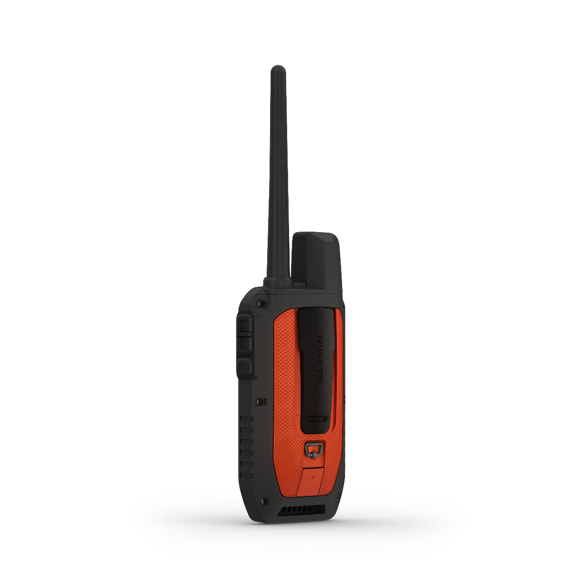 Garmin Alpha 200 handheld dog tracking device with orange grip and antenna