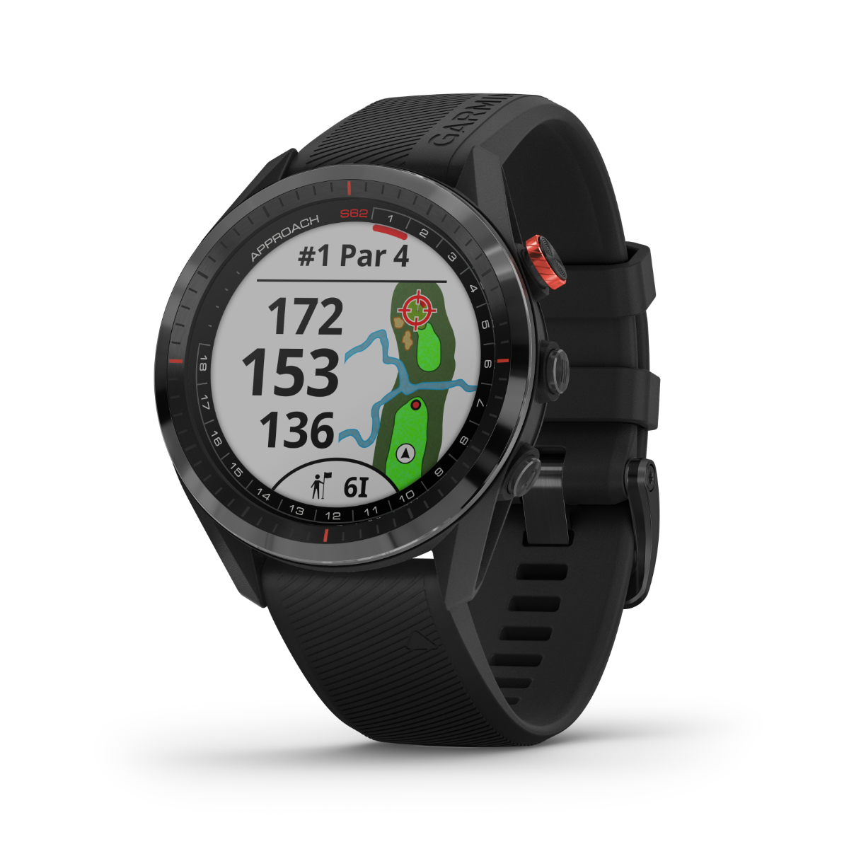 Garmin Approach S62, Black, Golf GPS Smartwatch & Rangefinder (010-02200-00) by Garmin