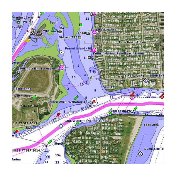 Garmin Bluechart G2 Vision Aleutian Islands map card with detailed coastal chart view