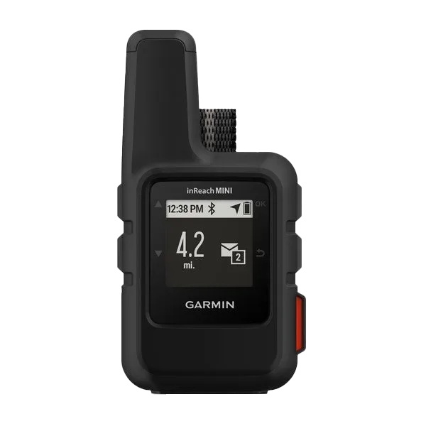 Garmin InReach Mini satellite communicator, black refurbished rugged handheld GPS device with InReach and SOS