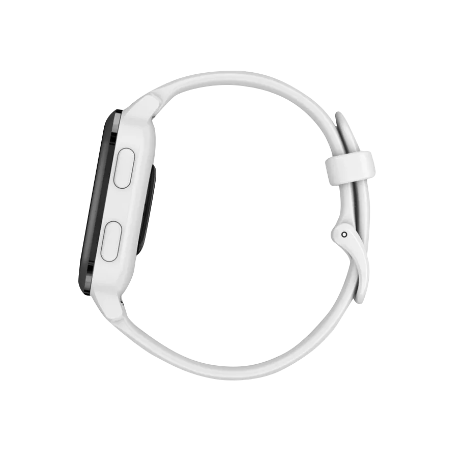 Garmin Venu Sq Music, Slate Bezel with White Band, GPS Smartwatch (Garmin Certified Refurbished) by Garmin