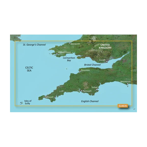 Garmin Bristol Channel and England Southwest BlueChart g3 Vision map card for microSD/SD (VEU463S)