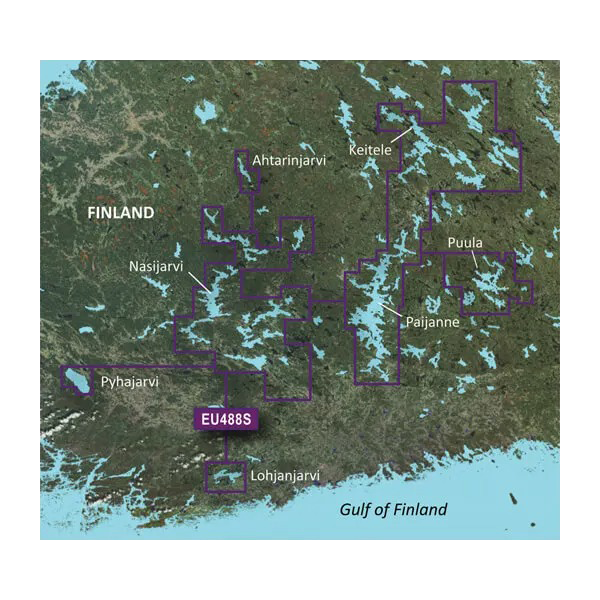 Garmin Finland BlueChart g3 Vision map card VEU488S for Keitele to Paijanne and Tampere on microSD/SD