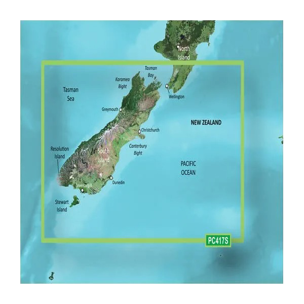Garmin New Zealand South Coastal BlueChart g3 Vision map card VPC417S for microSD/SD