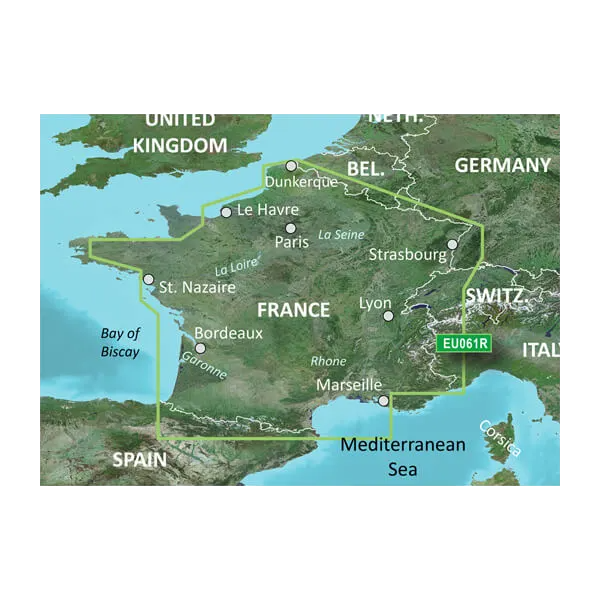 Garmin map card Bluechart G2 Vision France Inland Waters (010-C1104-00)