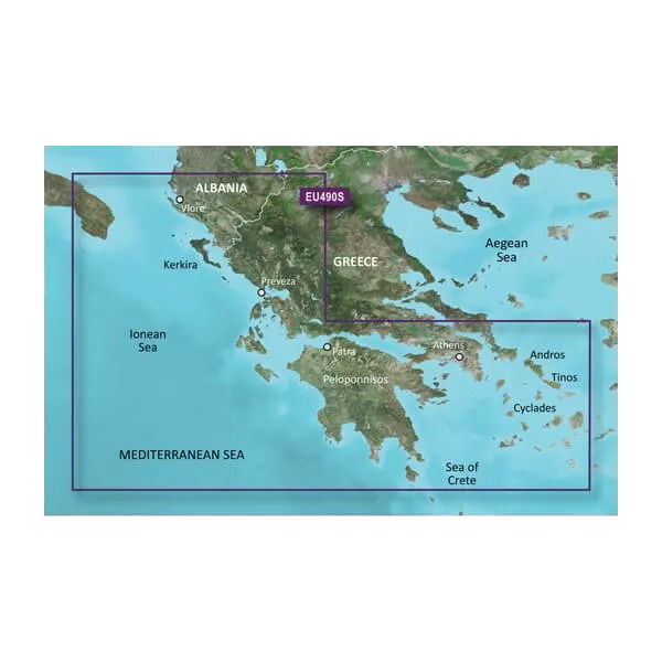 Garmin BlueChart g3 Vision Greece West Coast and Athens map card on microSD/SD