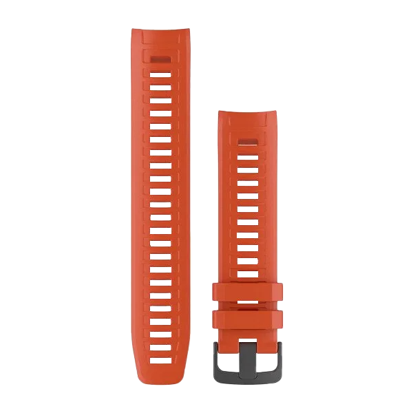 Garmin watch bands Flame Red, 2 silicone replacement straps for Garmin watches