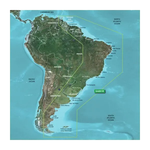 Garmin BlueChart g3 South America East Coast map card HXSA001R microSD/SD