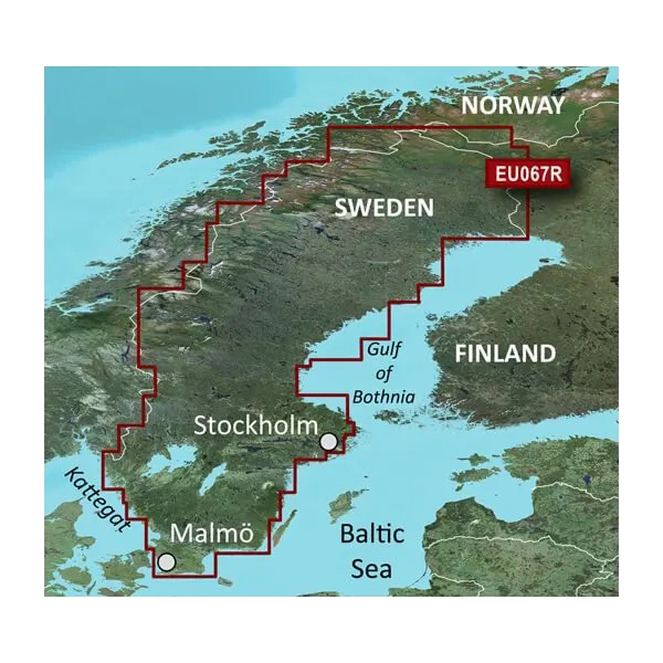 Garmin BlueChart Sweden Lakes and Rivers g3 map on microSD/SD card