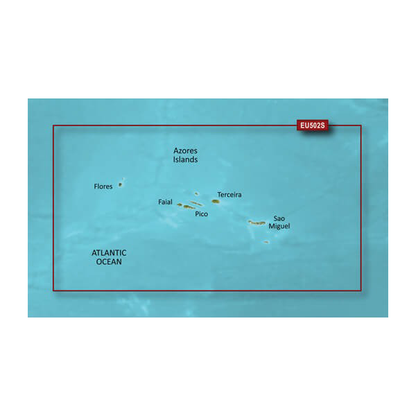 Garmin Azores Islands BlueChart g3 Vision map card for microSD/SD (VEU502S)