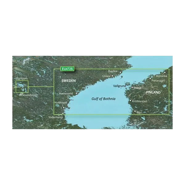 Garmin Gulf of Bothnia Center Charts BlueChart g3 Vision map card VEU472S microSD/SD