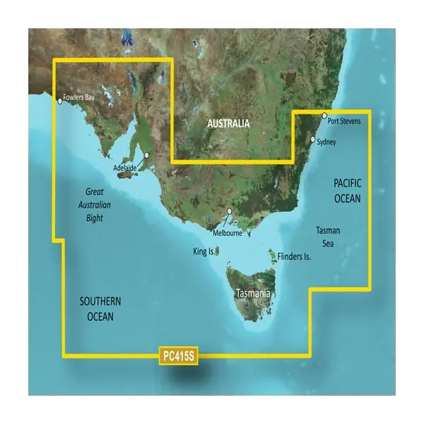 Garmin BlueChart g3 Vision coastal map card for Port Stephens to Fowlers Bay (PC415S), microSD/SD