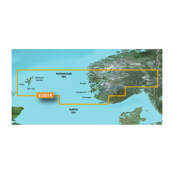 Garmin Norway, Lista to Sognefjorden Charts BlueChart g3 Vision | VEU051R | microSD/SD by Garmin