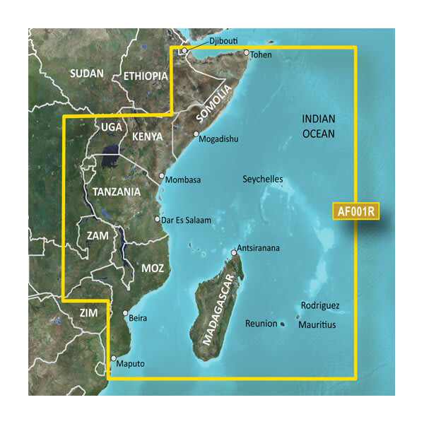 Garmin Gulfs of Finland and Riga charts microSD/SD card, yellow-bordered GPS marine map
