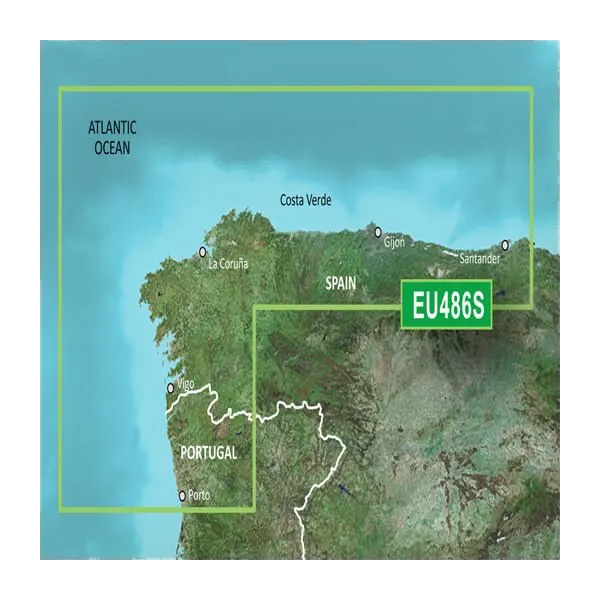 Garmin Spain, Galicia and Asturias BlueChart g3 Vision map card for microSD/SD (VEU486S)