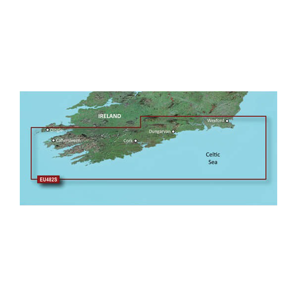 Garmin BlueChart g3 Vision map card VEU482S for microSD/SD; Great Britain, Wexford to Dingle Bay