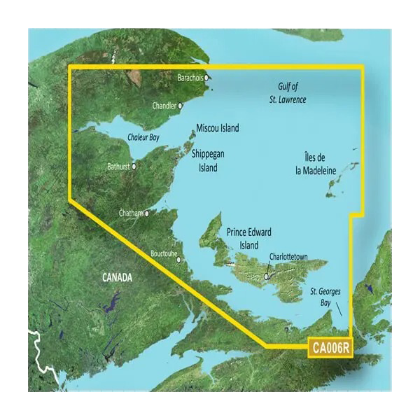 Garmin BlueChart g3 Vision Coastal Charts map card Canada, P.E.I. to Chaleur Bay, VCA006R microSD/SD