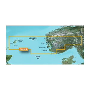 Garmin Norway, Lista to Sognefjorden Charts BlueChart g3 | HXEU051R | microSD/SD by Garmin