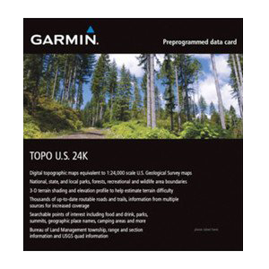 Garmin TOPO U.S. 24K Northeast microSD card packaging with preprogrammed data
