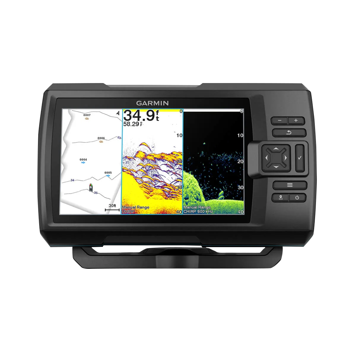 Garmin STRIKER Vivid 7cv fish finder with GT20-TM transducer and color sonar display