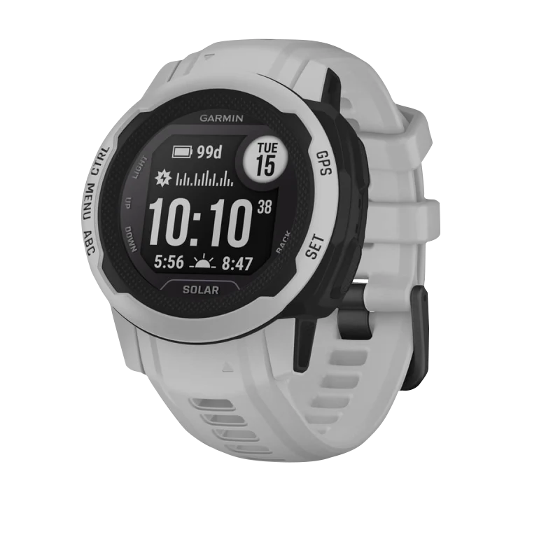 Garmin Instinct 2S Solar smart watch, Mist Gray, certified refurbished.