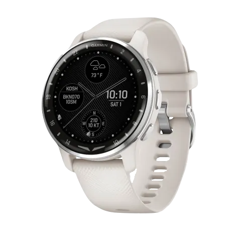 Garmin D2 Air X10 Aviator Smartwatch with cream strap and round black dial