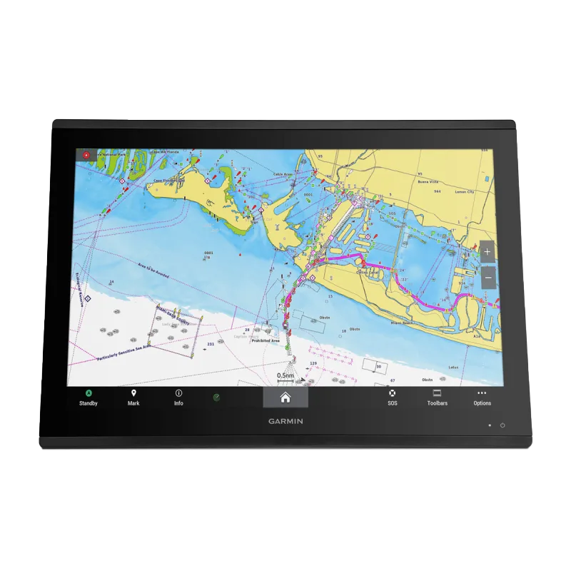 Garmin GPSMAP 8424 MFD marine chartplotter with 12.1-inch touchscreen and black bezel