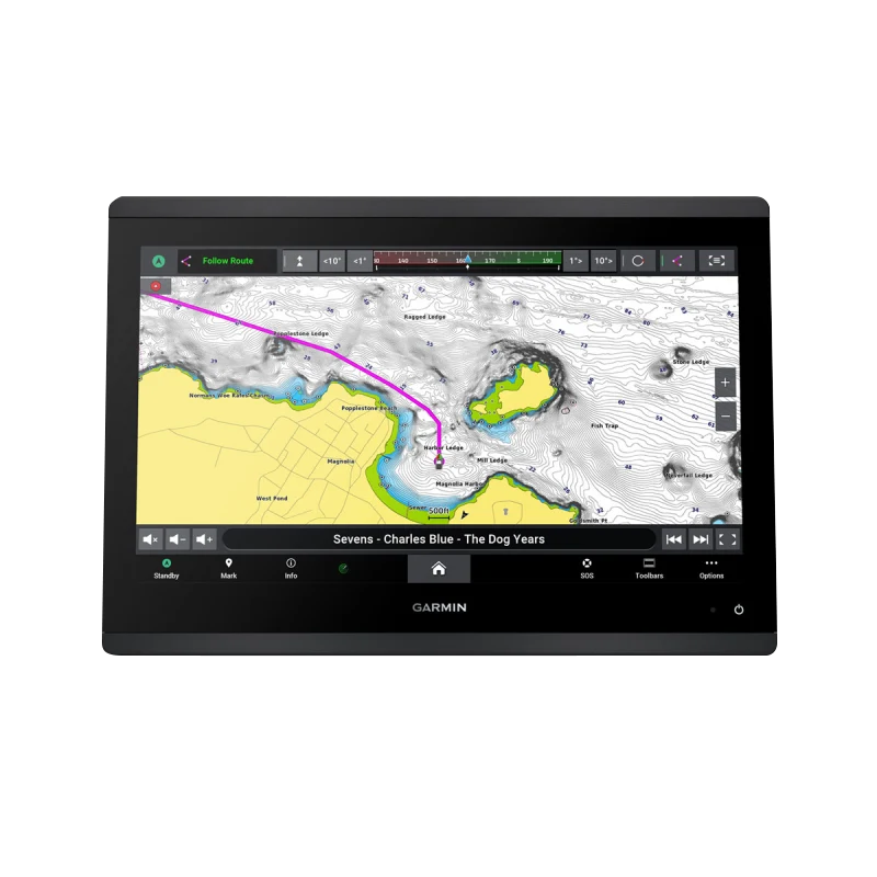 Garmin GPSMAP 1643xsv black marine chartplotter with SideVü, ClearVü, CHIRP sonar and mapping
