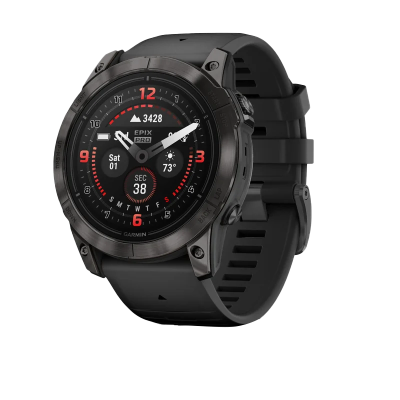 Garmin Epix Pro (Gen 2), 51 mm Sapphire Edition Carbon Gray DLC Titanium with Black Band (010-02804-00) by Garmin