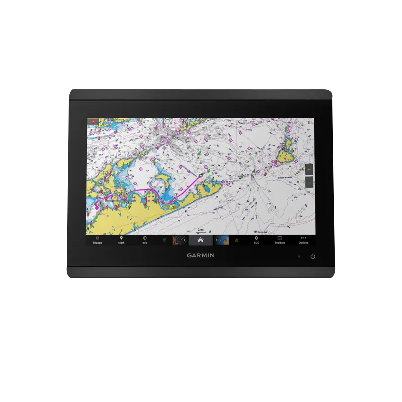 Garmin GPSMAP 8612 marine chartplotter with mapping, black bezel display